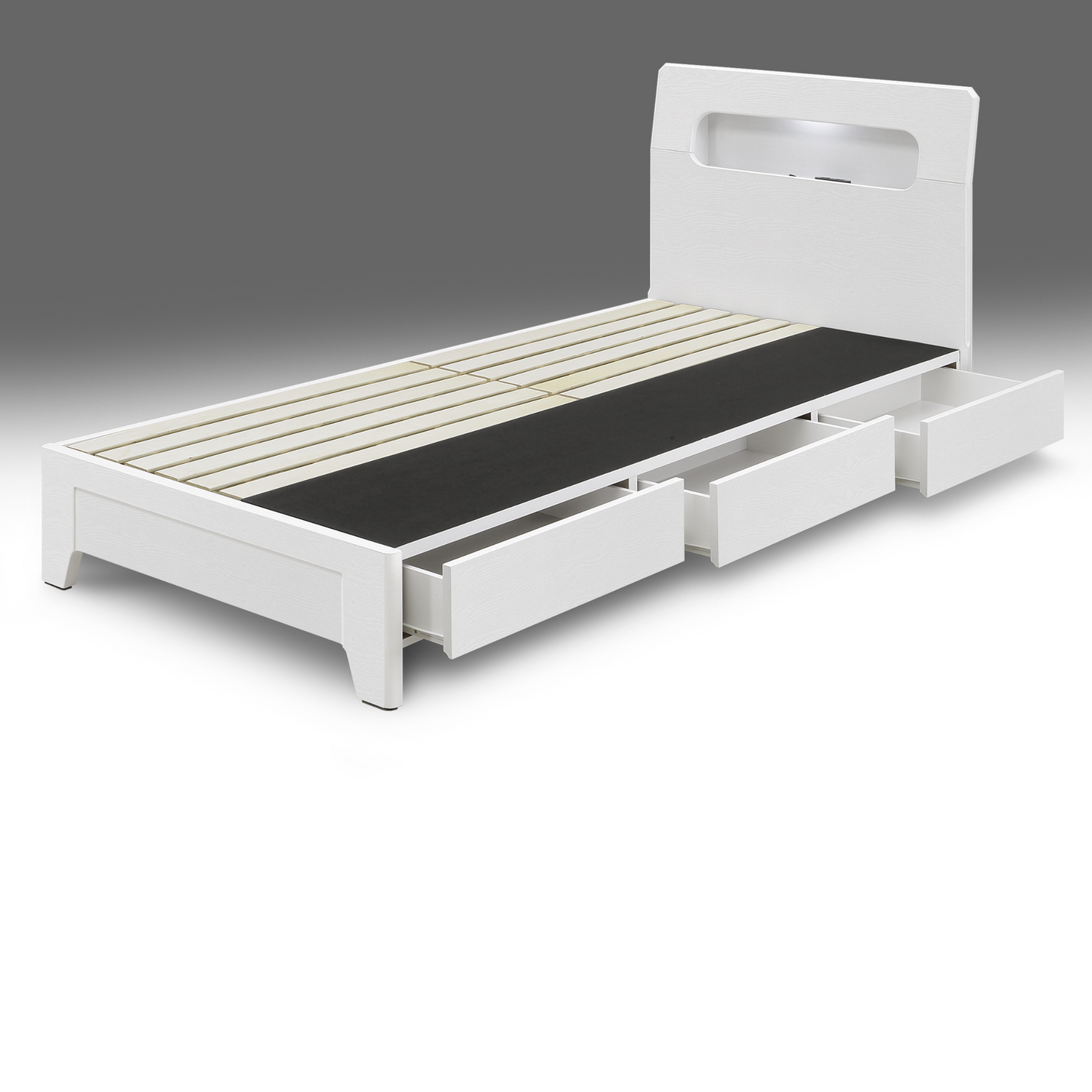 ナイス(引出しタイプベッドフレーム)ホワイト