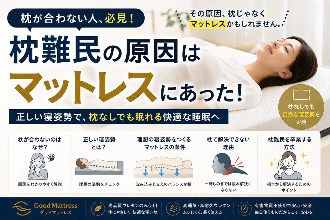 枕難民の原因は枕じゃない？正しい寝姿勢とマットレス選びで解決